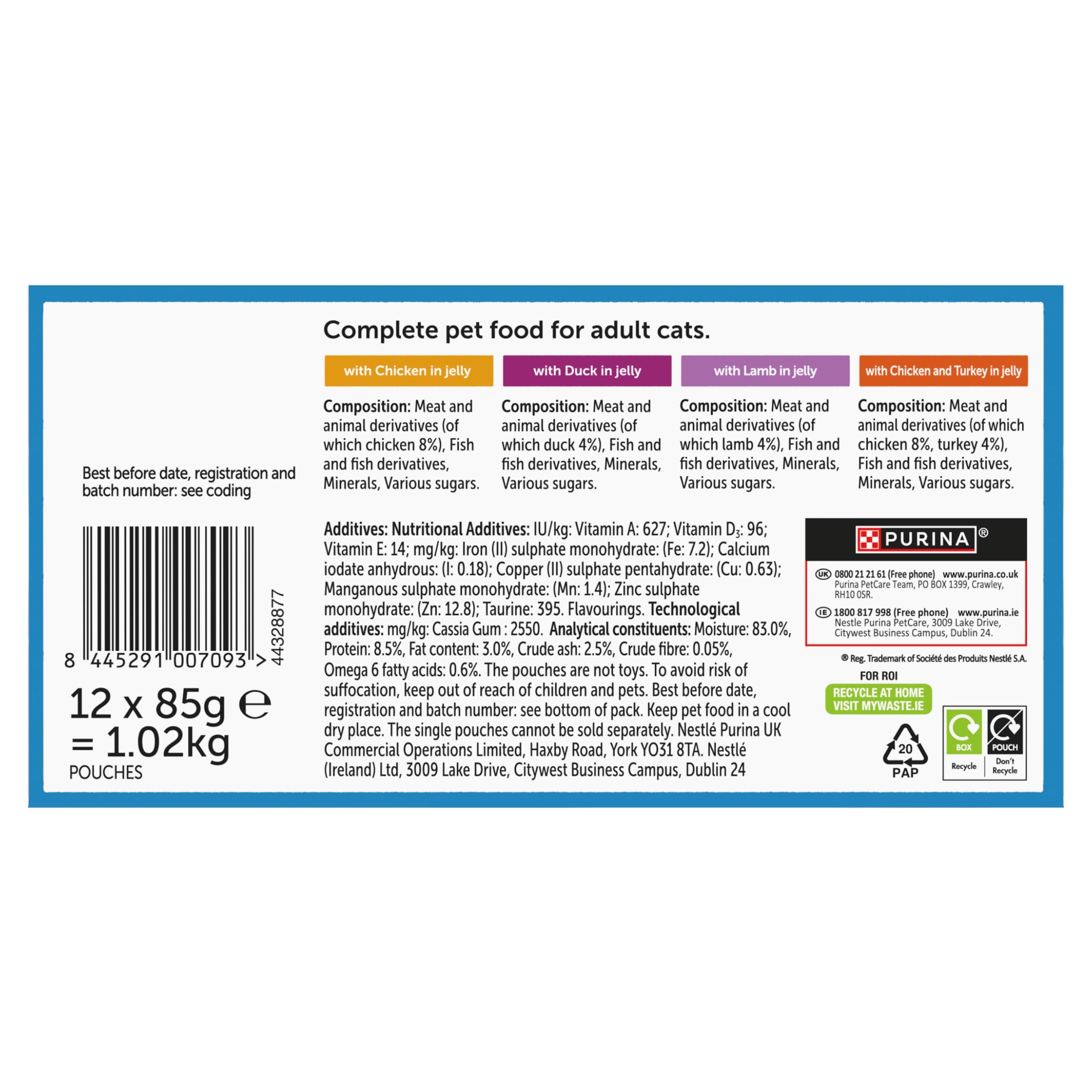 FELIX Original Farm Selection in Jelly Wet Cat Food 12x85g (Pack of 4) - 3