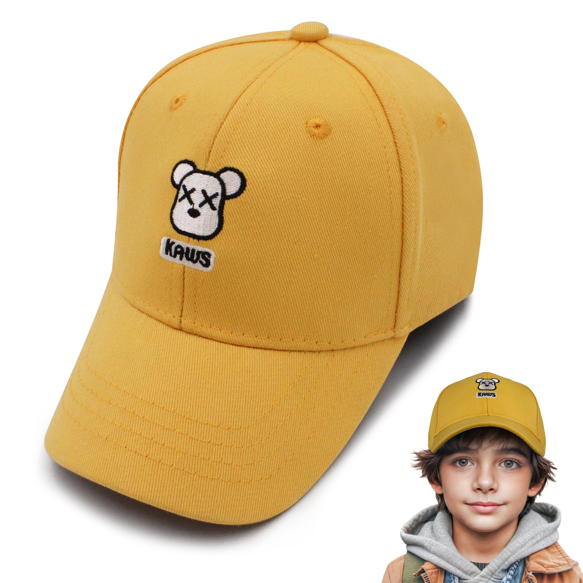 VRITRAZPlain Classic Little Sports Cap for Active Kids, Baby Girls and Boys 3-12 Years