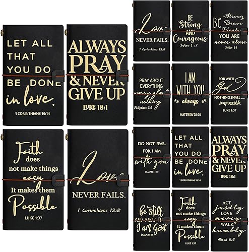 Tinlade Diario de cuero religioso inspirador para el día del padre, tamaño A6, cuaderno con forro recargable, regalo de agradecimiento a granel para