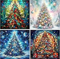 Vista 22 de KICHANG Kits de Pintura de Diamante Blanco Retro para Adultos, Arte de Diamante 5D, Kits de Arte de Diamante Redondos de Punto Completo