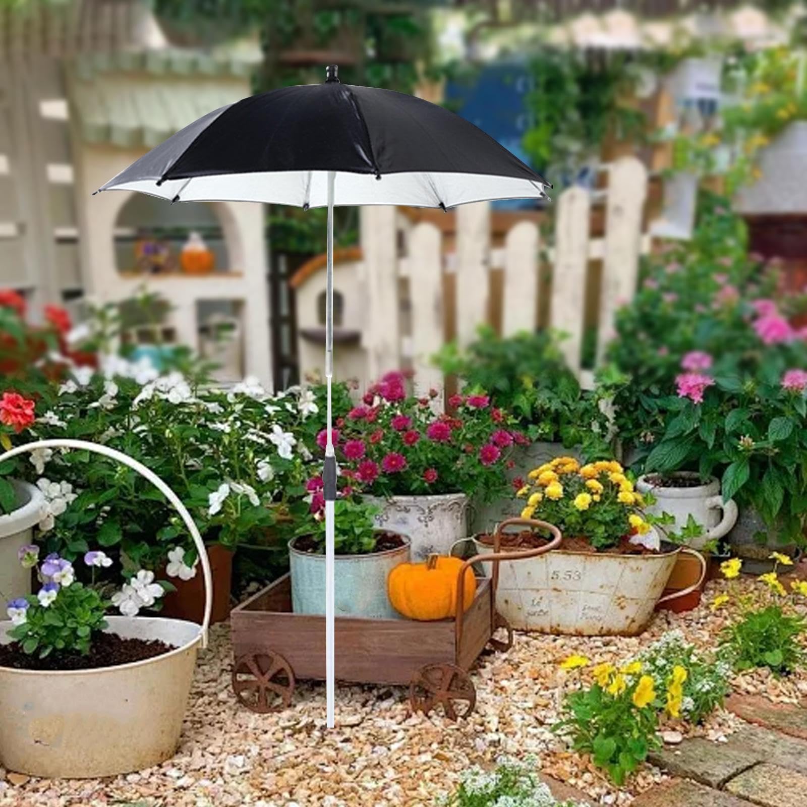 Sharplace Pflanzenschirm Outdoor Pflanzenschutz Abdeckung fr Garten,  Verstellbarer Schirm Sonnenschutz Schatten Kleine Schirme fr Topfpflanzen,  Pflanzkbel Topf, Hof, Terrasse, Patio, Schwarz : Amazon.de: Garten