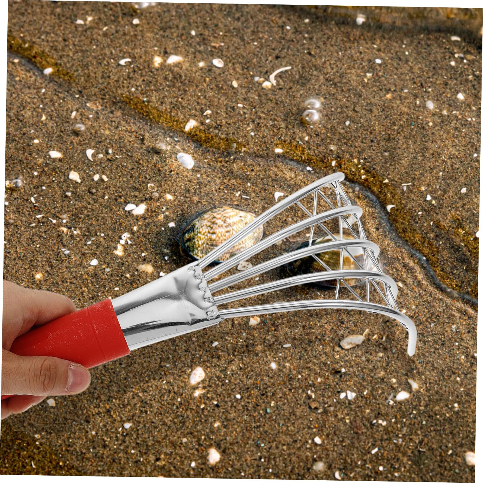 TOYANDONA 3 Stück Klobige Muschelrechen für Ergonomisches Design mit Zähnen Werkzeug zum Muschelsuchen Am Strand Leicht und für Kleine Hände