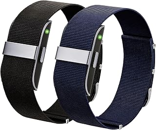 2-Pack Nylon Strap Compatible with Hume Band 1.0 - Soft & Breathable Woven | 20mm Replacement Strap Bands for Hume Health Band - Adjustable Sport Wristband - Metal Buckle & Loop Closure for Secure