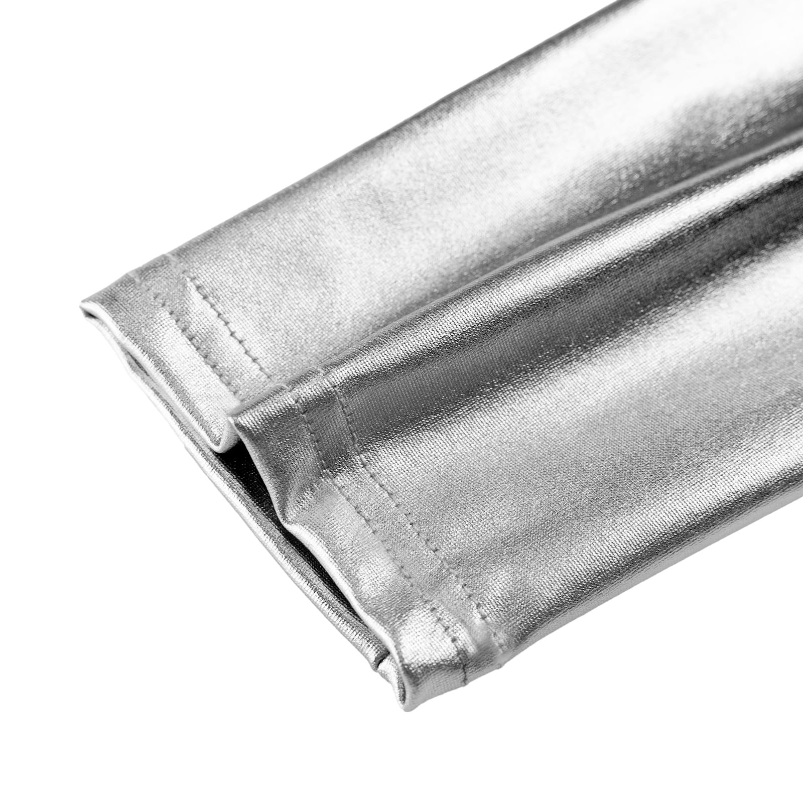 LOLANTA Leggings de Danza Metalizados para Niñas, Pantalón Elástico Largo y Recto, Pantalón de Danza Atlético, Negro/Oro/Rosa/Rosado Oscuro/Plata, 5-11 años
