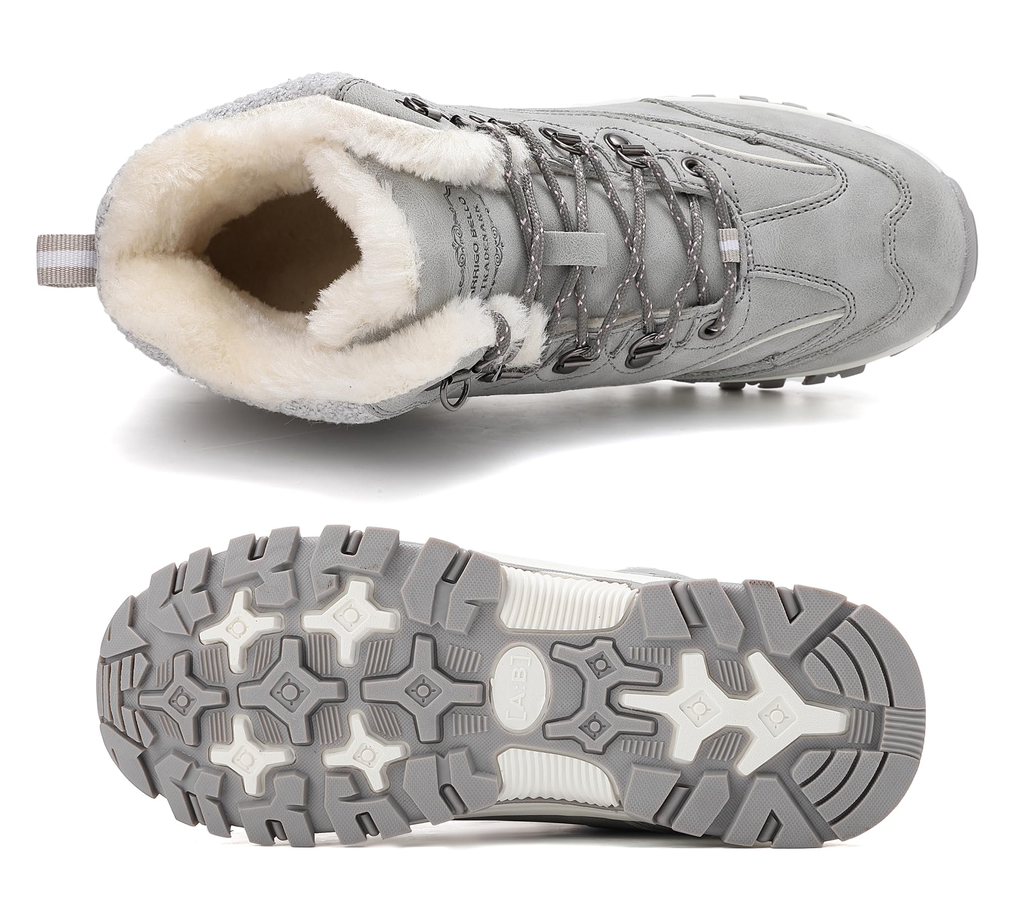 ARRIGO BELLO Donna Stivali da Neve Invernali Scarpe Allineato Pelliccia Caloroso Caviglia Piatto Stivaletti Sportive Boots Escursionismo 36-41
