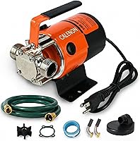 Vista 1 de 115V 1/10 HP Water Transfer Pump, 330 GPH Electric Utility Pump with 6 Ft Water Hose Kit, Self-Priming for Draining Water Heaters, Pool Covers