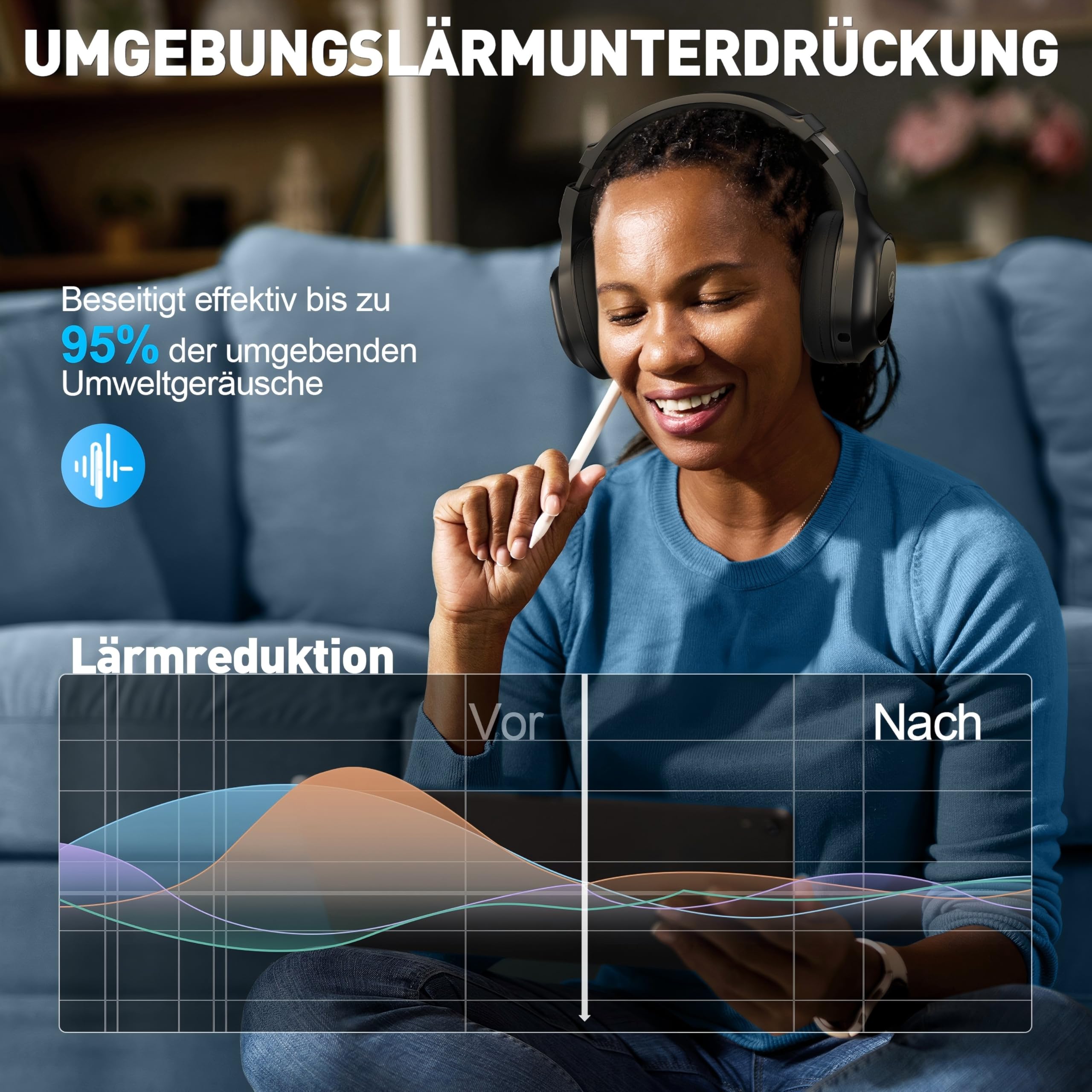 Wireless Gaming Headset für PS4, PS5, PC, Mac, Switch, 2,4 GHz Gaming Kopfhörer mit Geräuschunterdrückung und RGB Licht, Bluetooth Kopfhörer mit Kabel 3.5mm, Schwarz