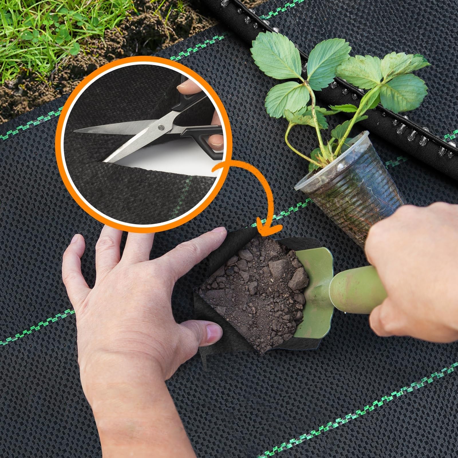 VEVOR Tissu Géotextile Non Tissé 15x20 Pieds 4OZ Contrôle Des Mauvaises Herbes