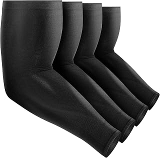 UV Sun Protection Arm Sleeves 2 Pairs - UPF 50 Sports Athletic Compression Cooling Arm Cover for Men & Women, Sun Sleeves for Basketball, Running, Cycling, Golf, Baseball, Football, Outdoor Sports