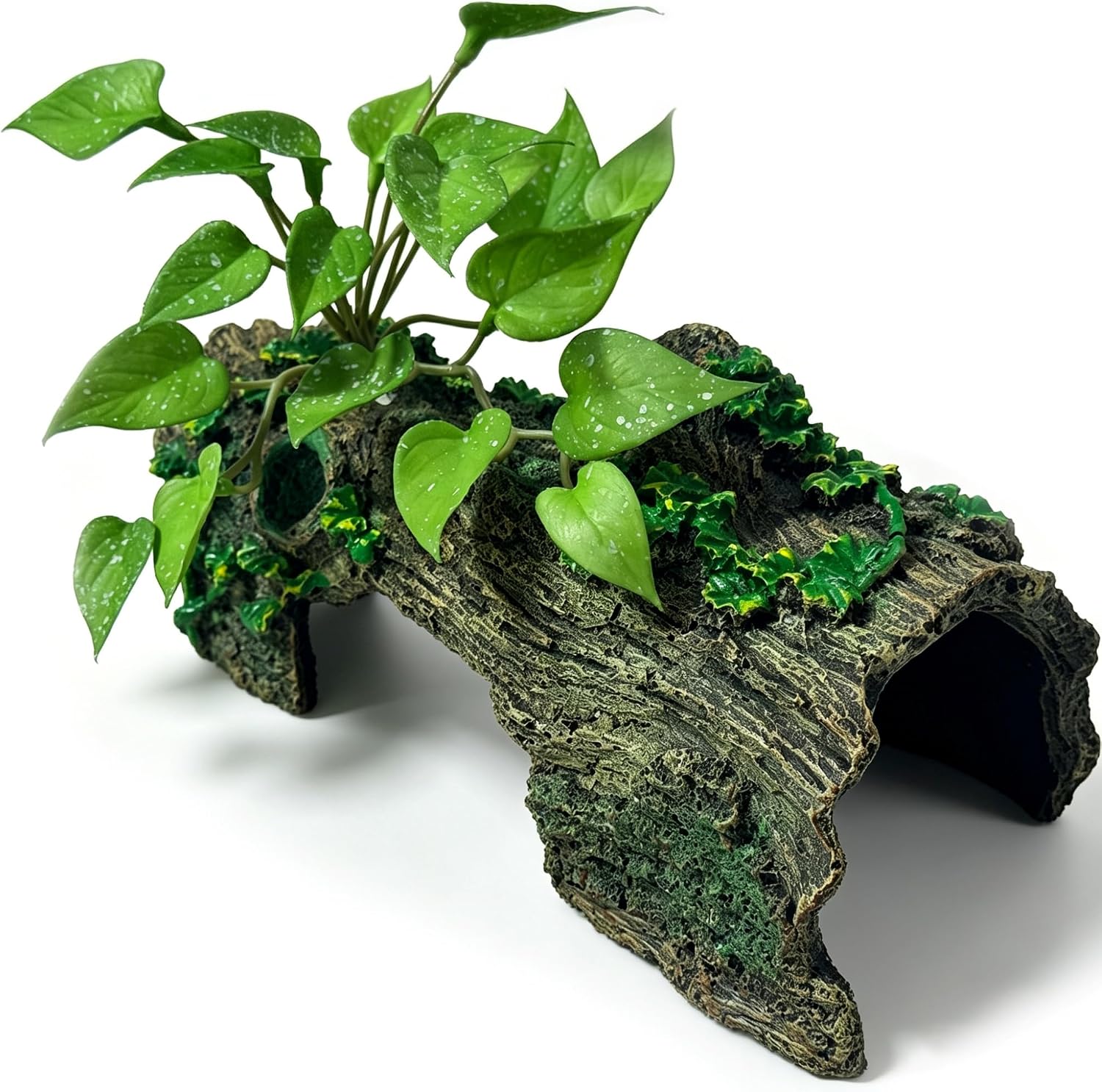 Resin Simulated Bark Reptile Hideouts, L 9.9x4.7x3.9in