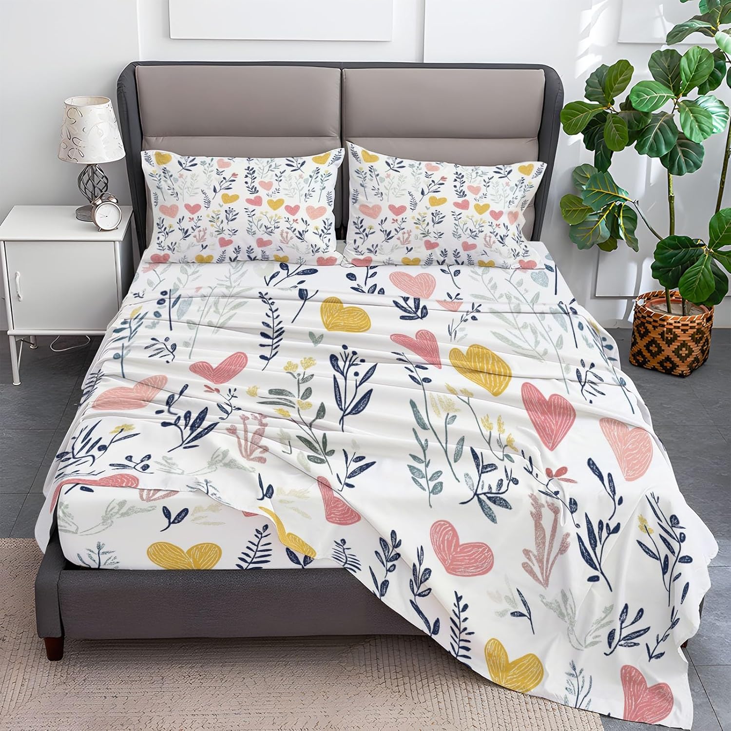 3-Piece Viking Warrior Twin Size Sheet Set, Soft Microfiber Breathable Bed Sheets Includes 1 Pillowcase, 1 Flat Sheet, 1 Fitted Sheet with 16" Deep Pockets,