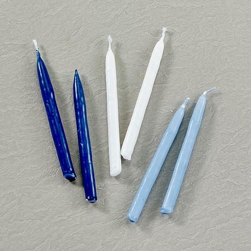 Miniatura 2 de Rite Lite Paquete de 90 velas decorativas de Janucá azul y blanco, paquete de 90 velas de Janucá