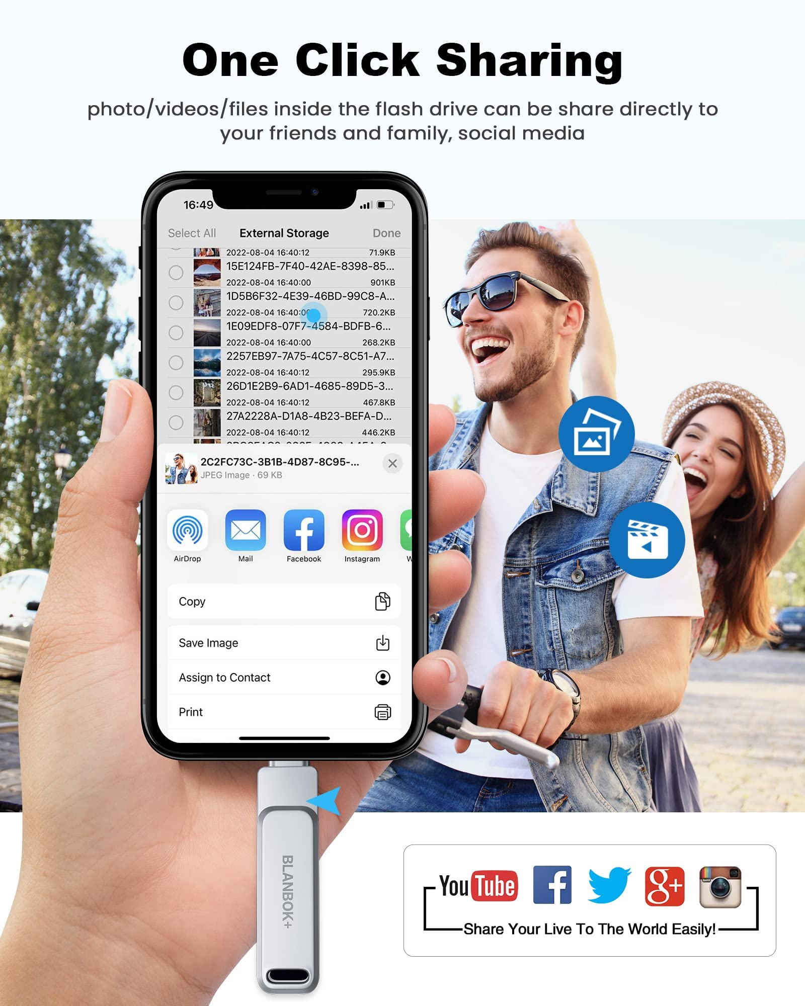 BLANBOK+ MFi Certified 256GB USB Flash Drive for iPhone