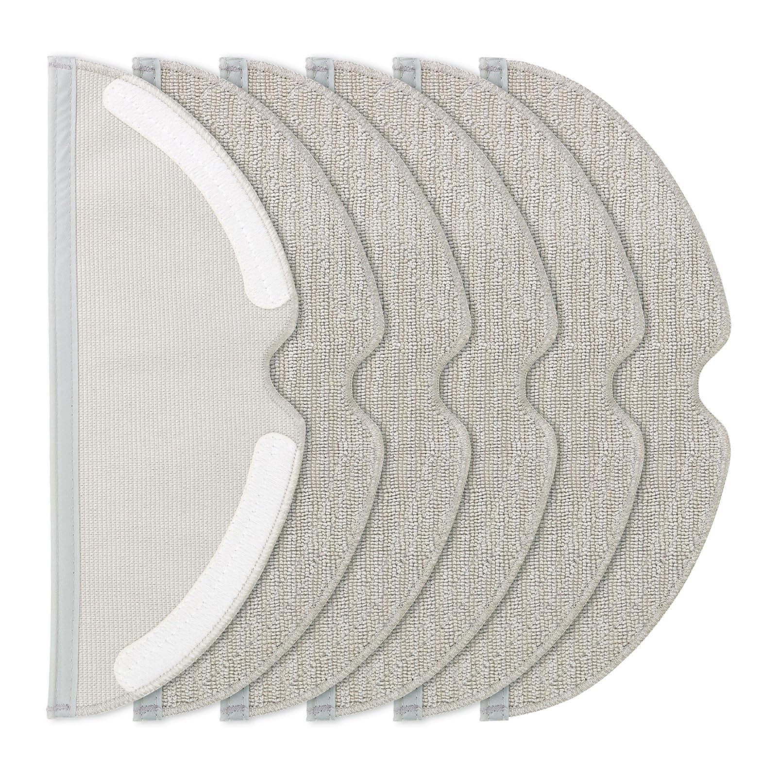 6 Stück Wischtücher für Roborock Q5 Pro/Q5 Pro+/Q8 Max/Q8Max+/S5/S5 Max/S6/S6 Pure/S6 MaxV/Q7/Q7Max Roboter Saugroboter, Wiederverwendbar und Waschbar Ersatztuch