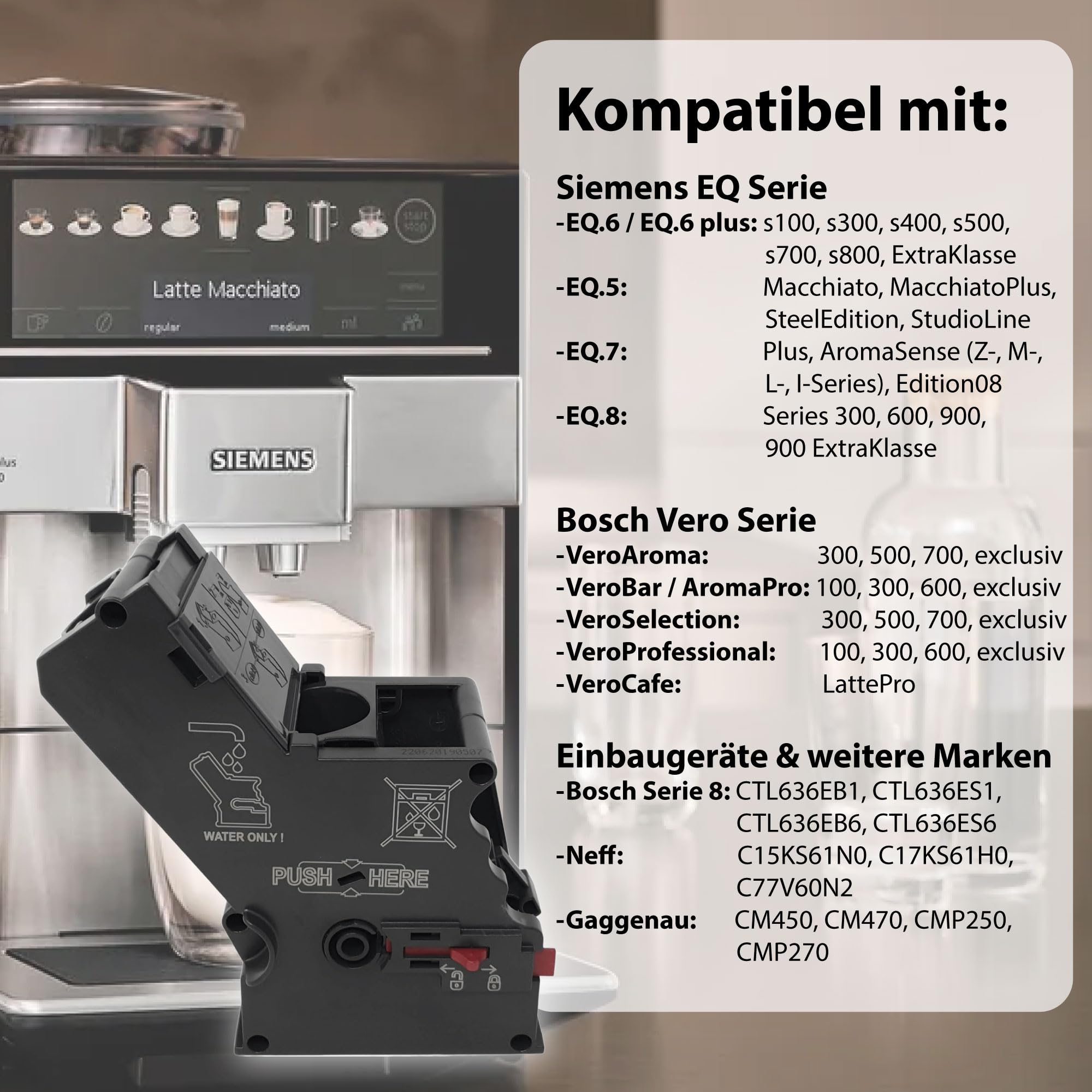 Brüheinheit 11014117 Original Ersatzteil kompatibel mit Siemens EQ.6 Plus EQ.5 EQ.7 EQ.8 Brühgruppe kompatibel mit Bosch VeroBar VeroSelection Phase 2 passend für S100 S300 S500 S700 S800