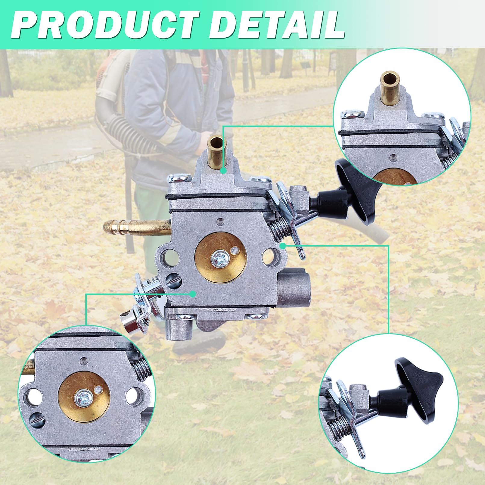 Kit Carburateur pour Stihl BR600 BR500 BR550 Souffleur, ADEFOL Carburateur avec Joint + Filtre à Air + Bougie + Filtre à Essence Pièces de Rechange Accessoire 4282 120 0606