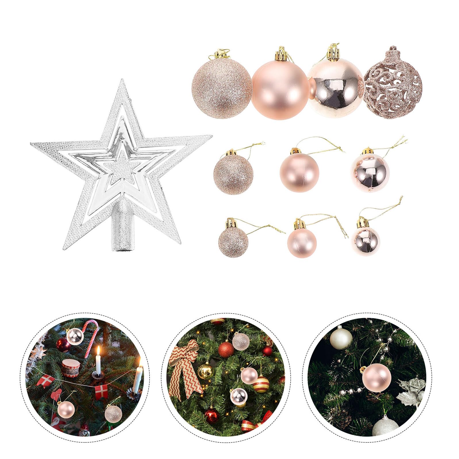 SHINEOFI 100pezzi Palline Natalizie Decorazioni per Albero Festivo in Abs Resistenti Decorazioni per Feste e Ghirlande