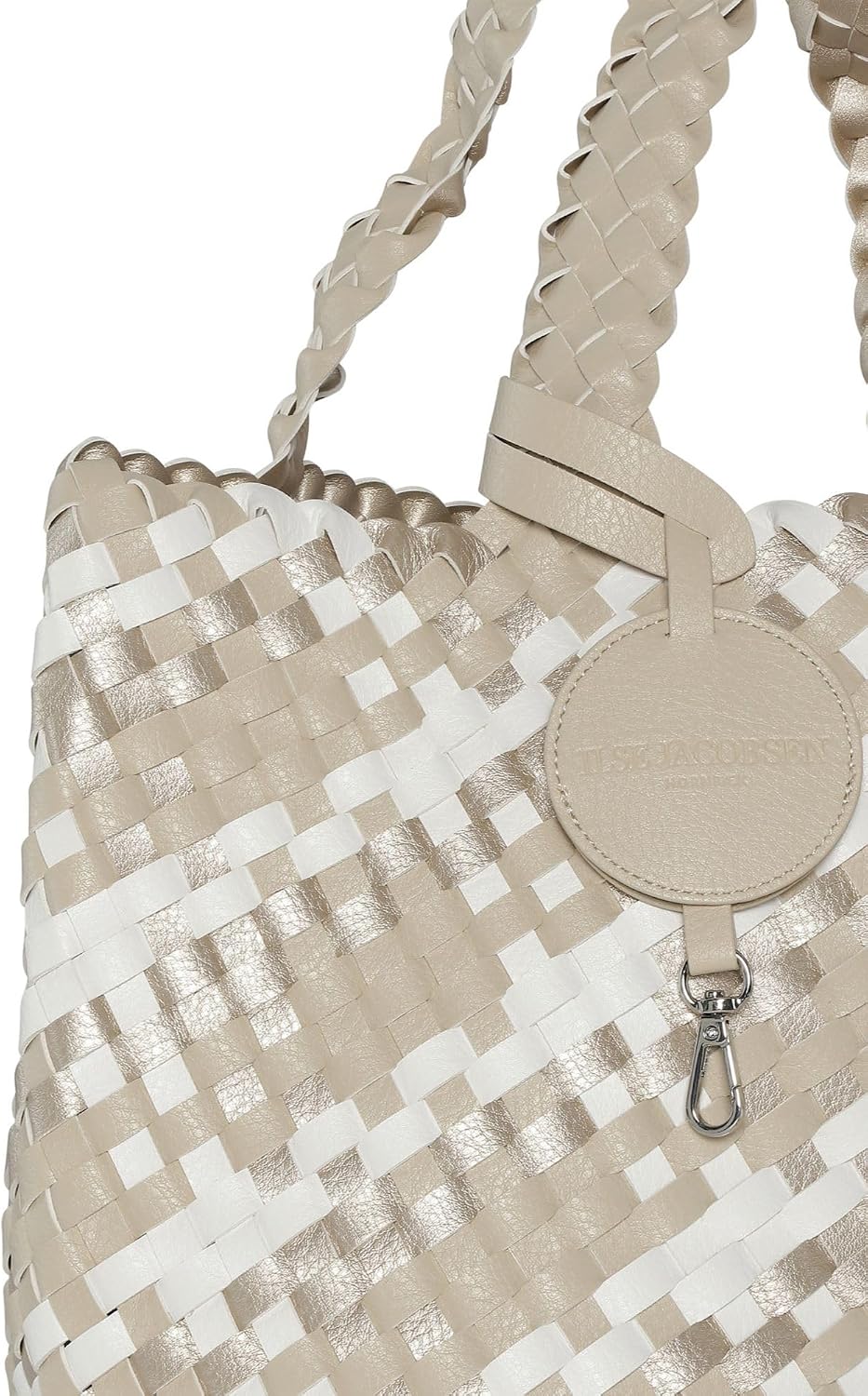 Ilse Jacobsen HORNBAEK BAG 08 | Woven Reversible Tote. (Ivory/White)