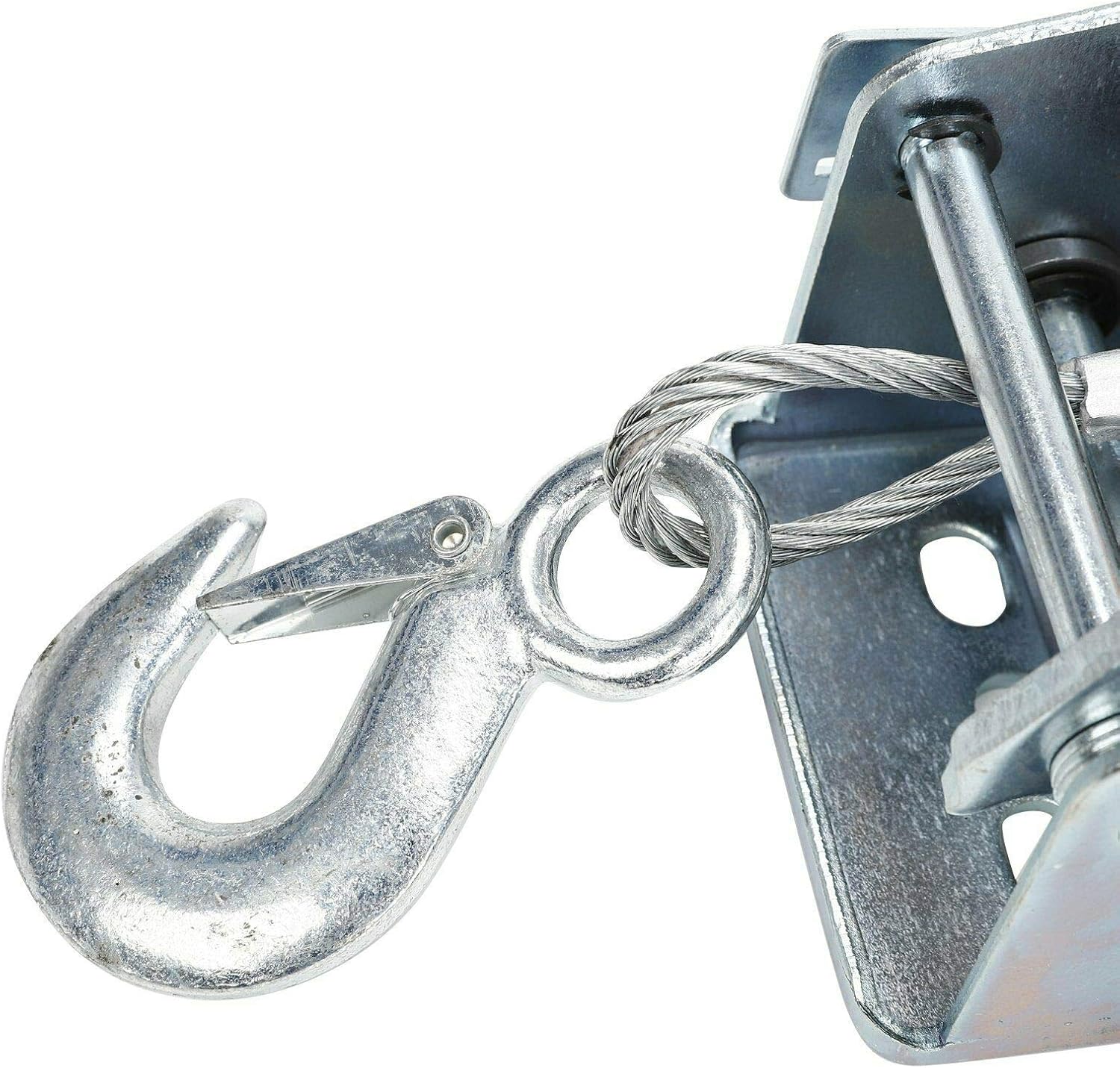 EASYBERG 3500lbs Dual Gear Hand Winch Hand Crank Manual Boat ATV RV Trailer 33ft Cable or Boat Haulage or Trailer mounting Conveniently drilled Holes in Base Allow Easy mouting
