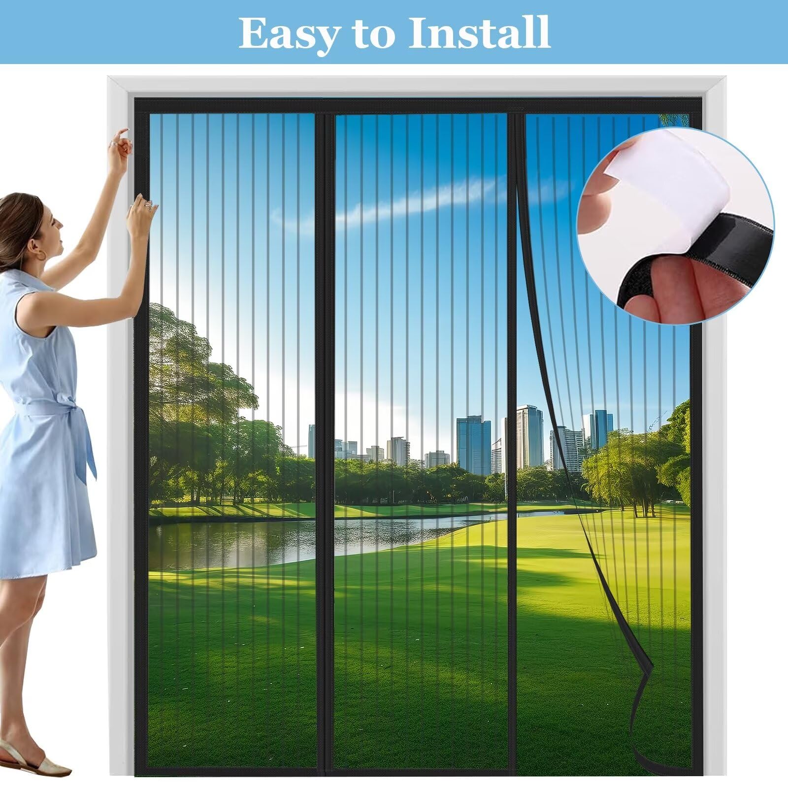 Fly Screens For Doors 160 X 214 Cm No Drilling Fly Insect Screen Door
