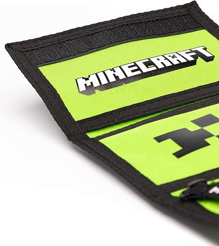 Miniatura 5 de Minecraft Billeteras Juego Negro O Verde Creeper Monedero Monedero Talla única, Verde
