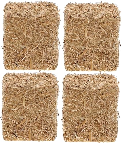 Miniatura 1 de FOYTOKI 4 piezas de mini pajar de casa de juegos accesorios al aire libre casa de muñecas en miniatura, decoración de mesa, mini balas de heno