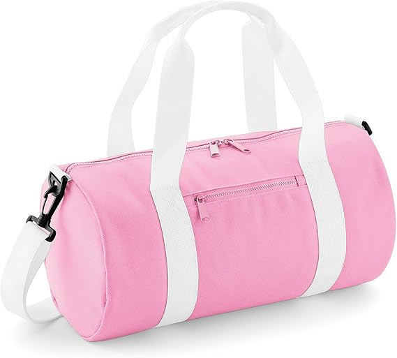 BagBase Mini Barrel Bag (One Size) (Classic Red/Off White)