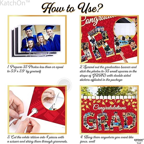 Miniatura 4 de KatchOn, Cartel de fotos de graduación de felicitaciones  72 x 44 pulgadas  Cartel de graduación personalizado 2024  Cartel de fotos de graduación