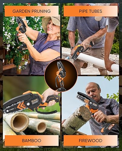 Miniatura 8 de Saker Mini Motosierra, 2025 Nueva Mejora Motosierras Eléctricas Portátiles Inalámbricas, Motosierra de Mano Pequeña Tijeras de Poda para Ramas de