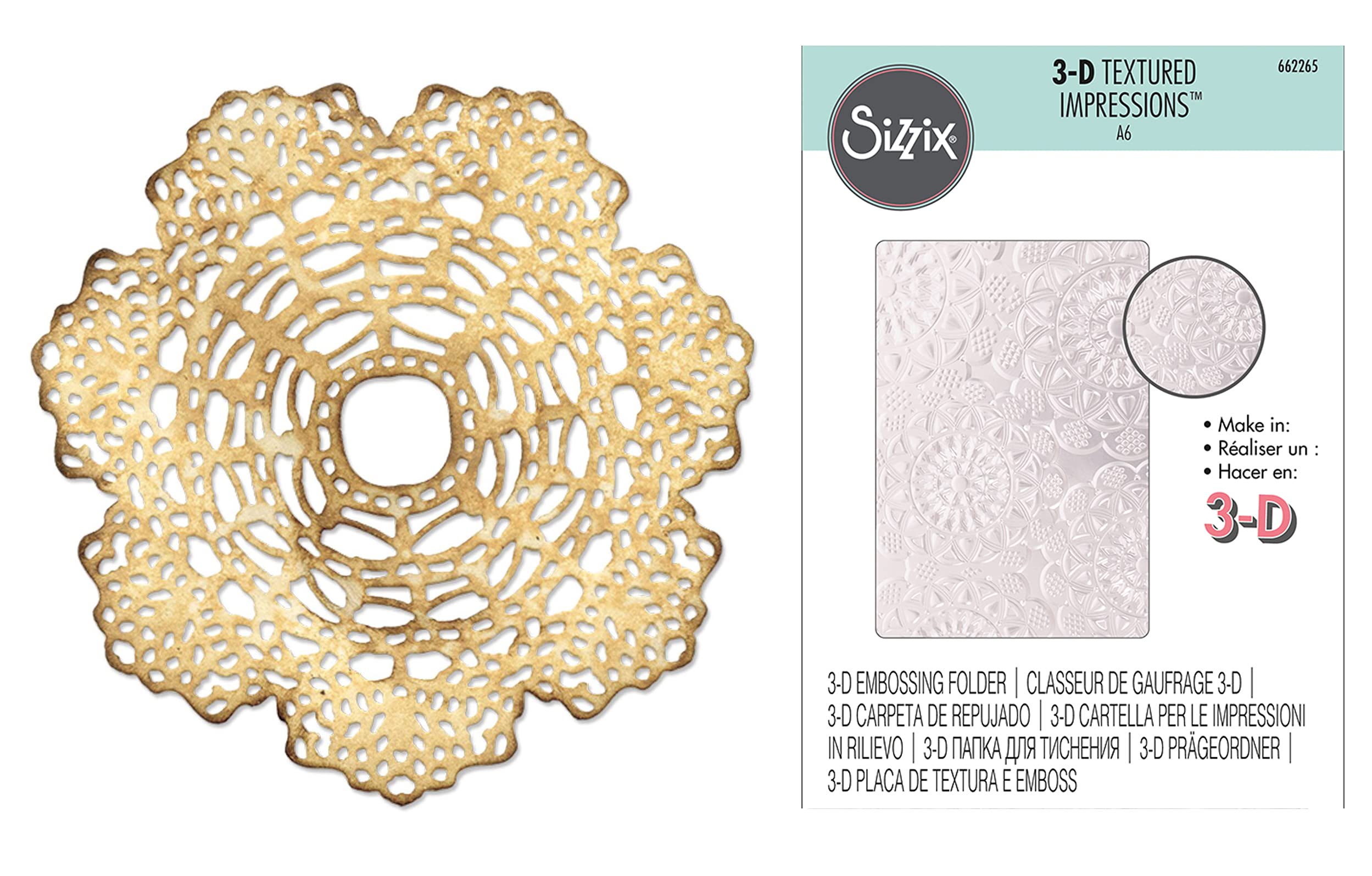 Buy Sizzix Tim Holtz Thinlits Die Doily & Sizzix 3D Doily Embossing