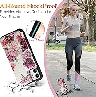 Vista 252 de UEEBAI Funda tipo cartera para iPhone 15 Pro Max con tarjetero, cubierta de cuero PU con soporte, bloqueo RFID, doble cierre magnético, relieve