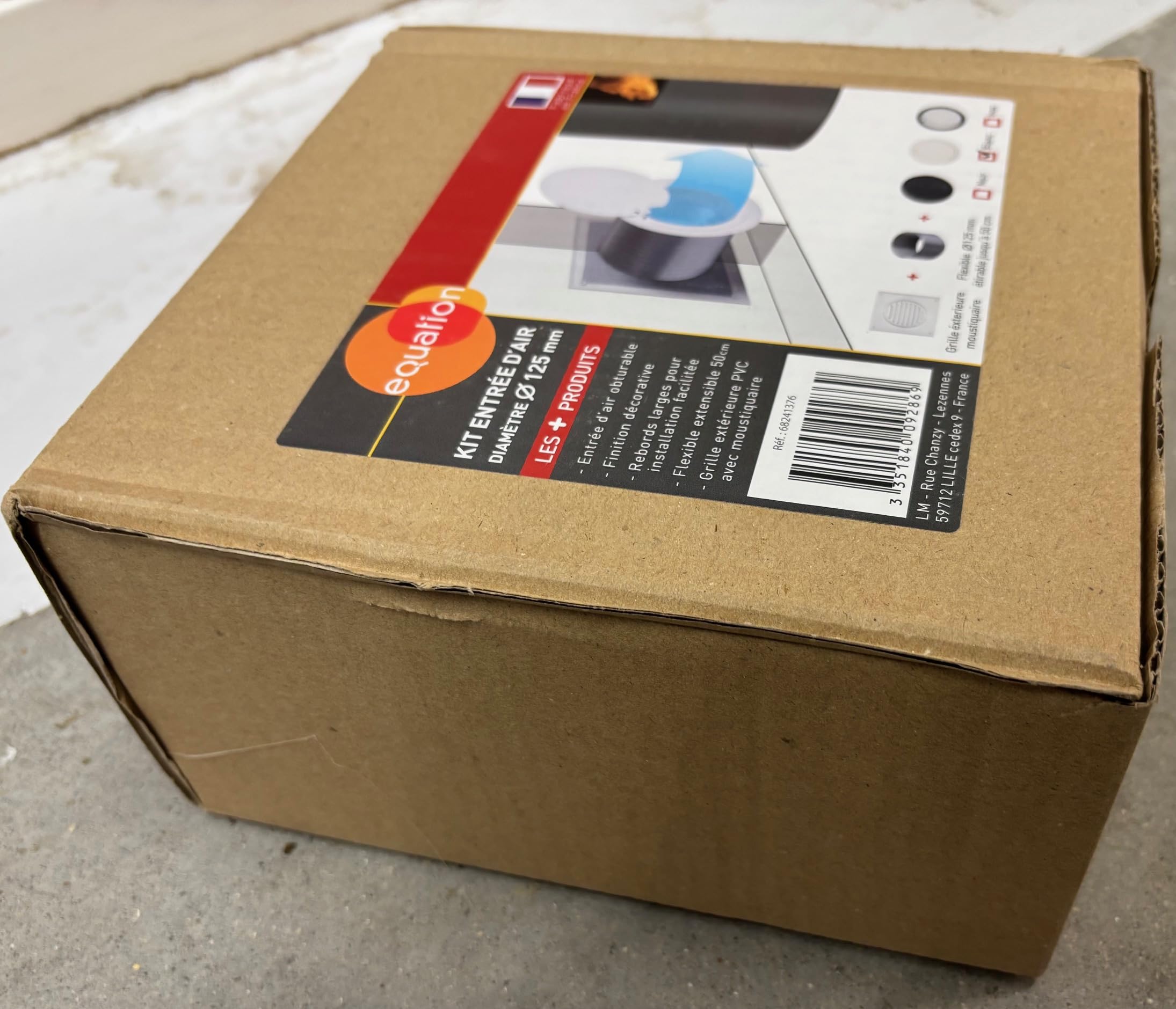 Kit entrée d'air obturable Ø125mm blanc
