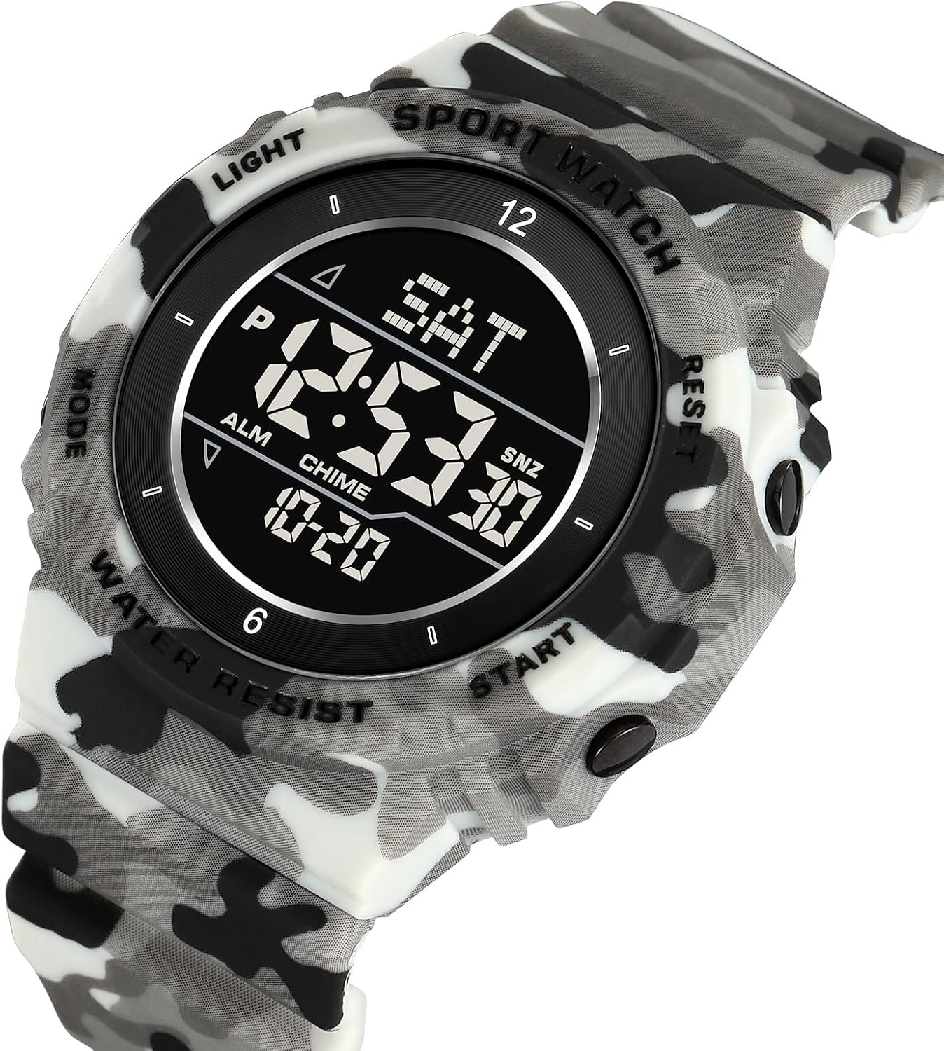 Mens Digital Watch, Sport Military Watches for Men Waterproof LED Screen Large Face Tactical Watch with Backlight Alarm Stopwatch Wrist Watch - Image 2