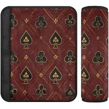 2 pack car seat strap pads Enjoy More Comfort on Every Drive Gothic Style Burgundy Board Games shoulder belt pad for Van 10x7.7 in