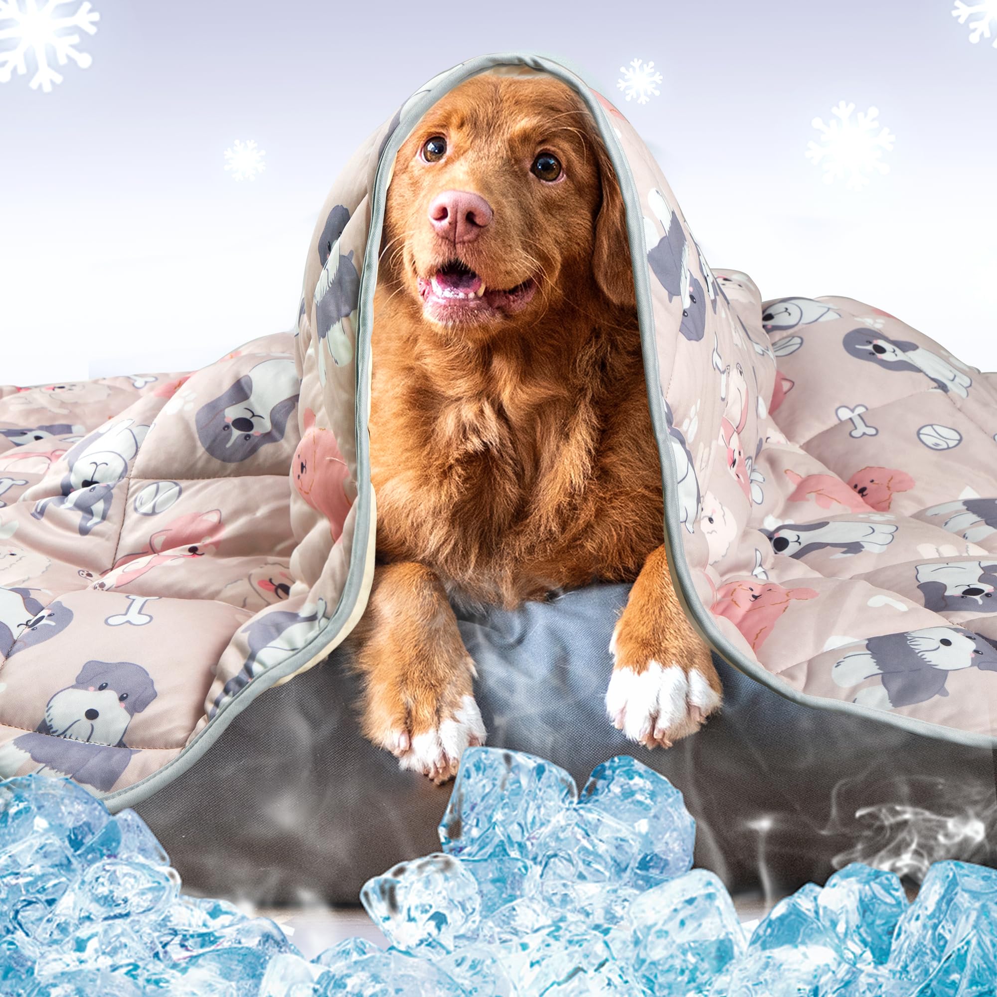 Leekalos Dog Cooling Mat,Pet Cooling Pads for Dogs Blanket,Summer Cooling Bed for Cats Blanket,Portable Pet Cooling Cushion for Home & Outdoor,Keep Cooling for Pets