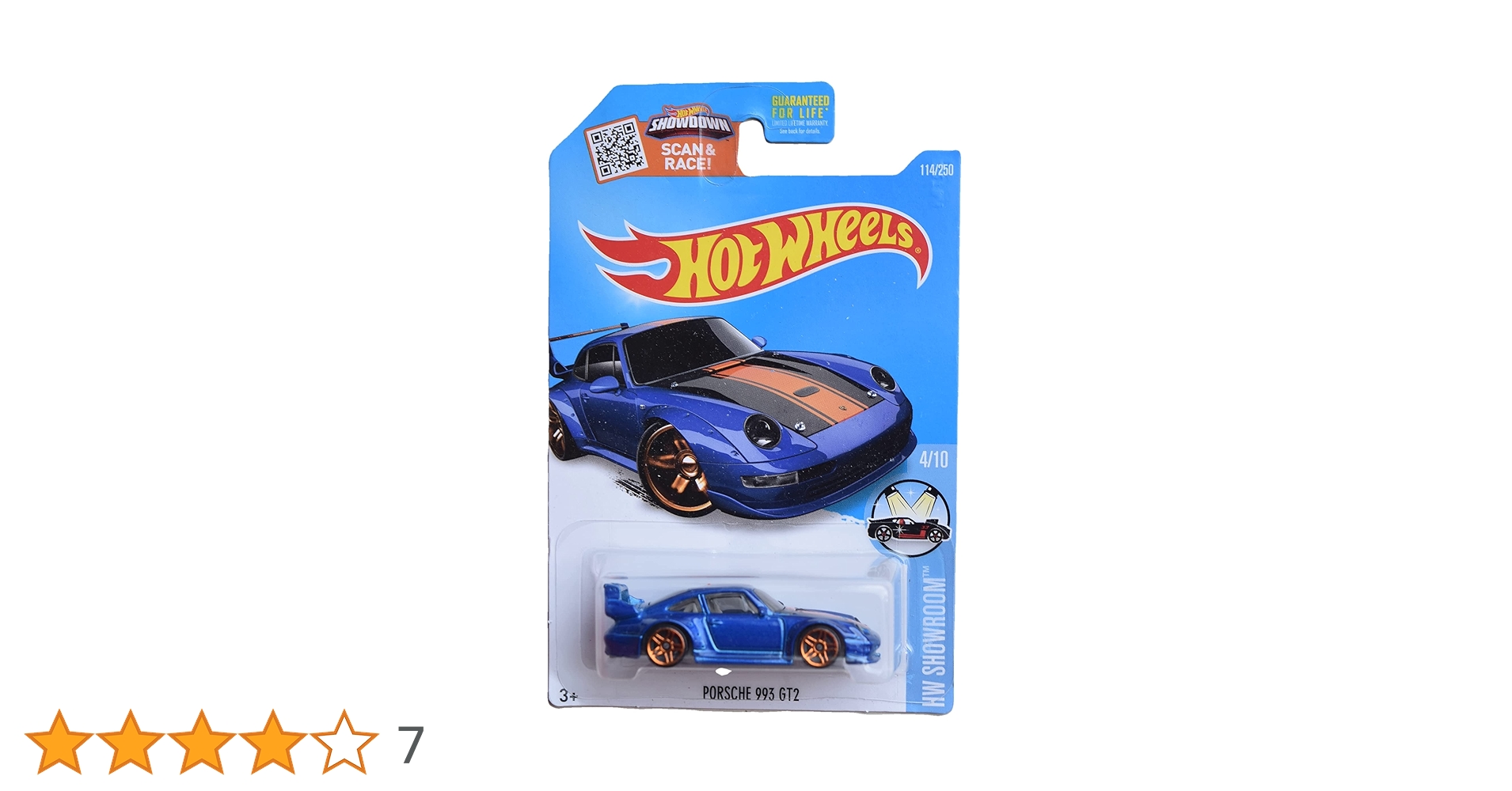Hot Wheels Porsche 993 GT2, Showroom 4/10 [Blue] 114/250