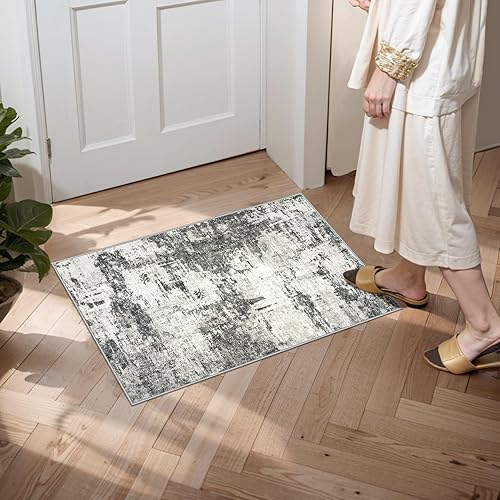 Miniatura 146 de Alfombra de área para sala de estar: alfombra lavable de 5 x 7 con respaldo antideslizante, no desprende pelo, resistente a las manchas, plegable