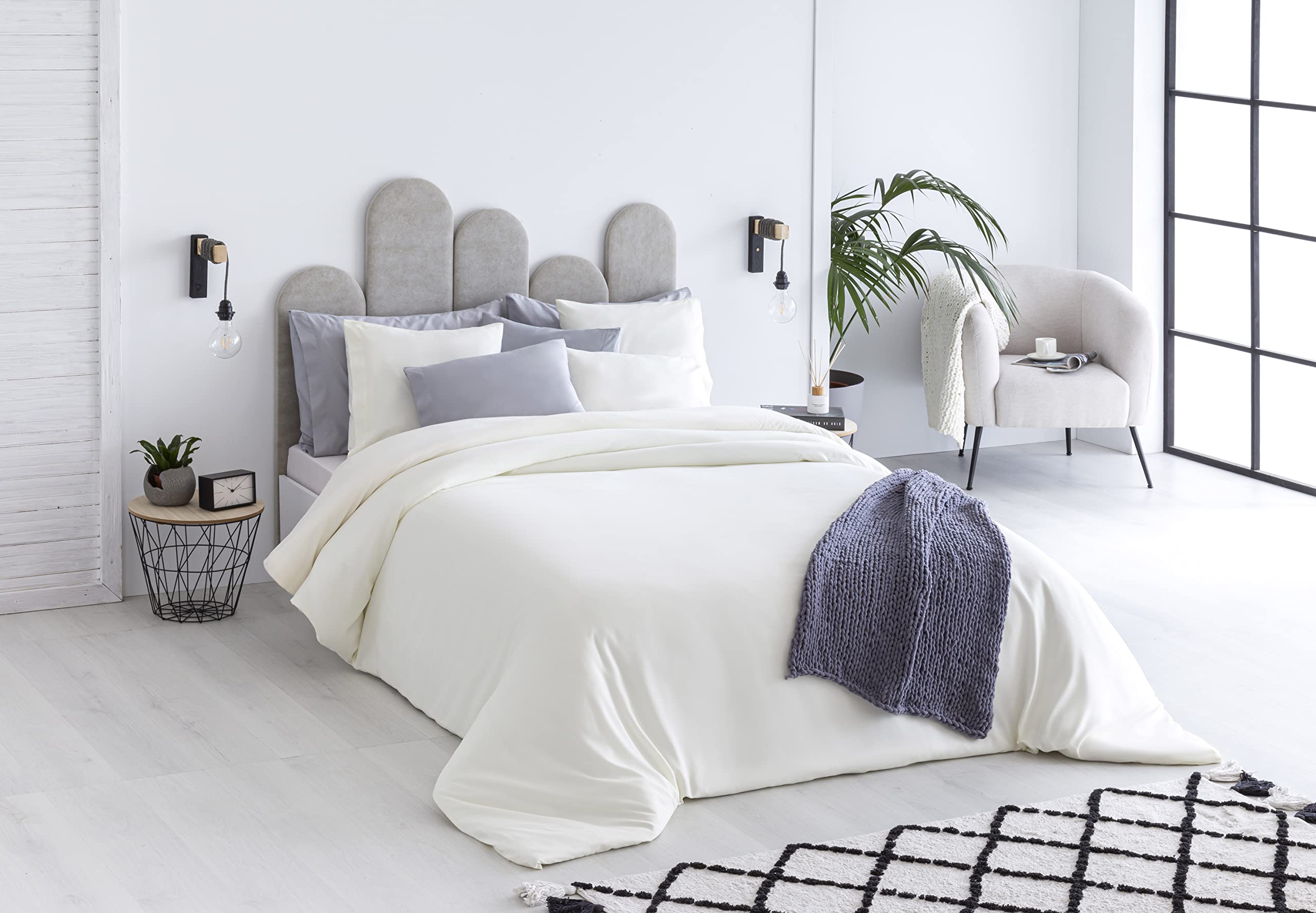Todocama Set copripiumino in microfibra extra morbido al tatto. (Beig - Letto 160/180-240x220cm).