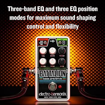 Electro-Harmonix Battalion Bass プリアンプ Amazon.com: Electro-Harmonix Battalion Black 4-band EQ