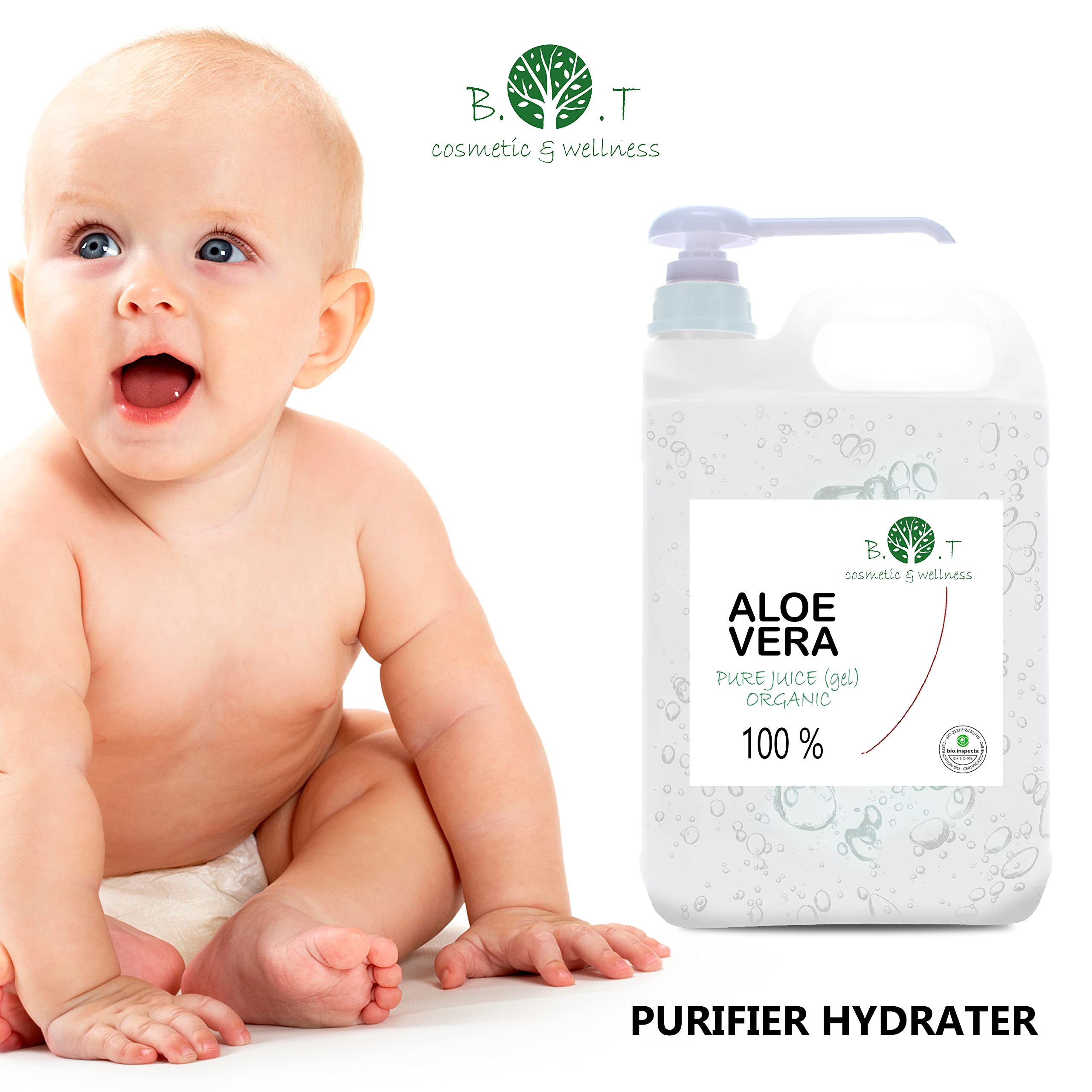 Bio Aloe Vera Konzentrat, 100% rein, Haut- & Haarpflege, Fr DIY Kosmetik, Aloe  Vera flssig, frisch, rein und natrlich, 2000 ml : Amazon.de: Kosmetik
