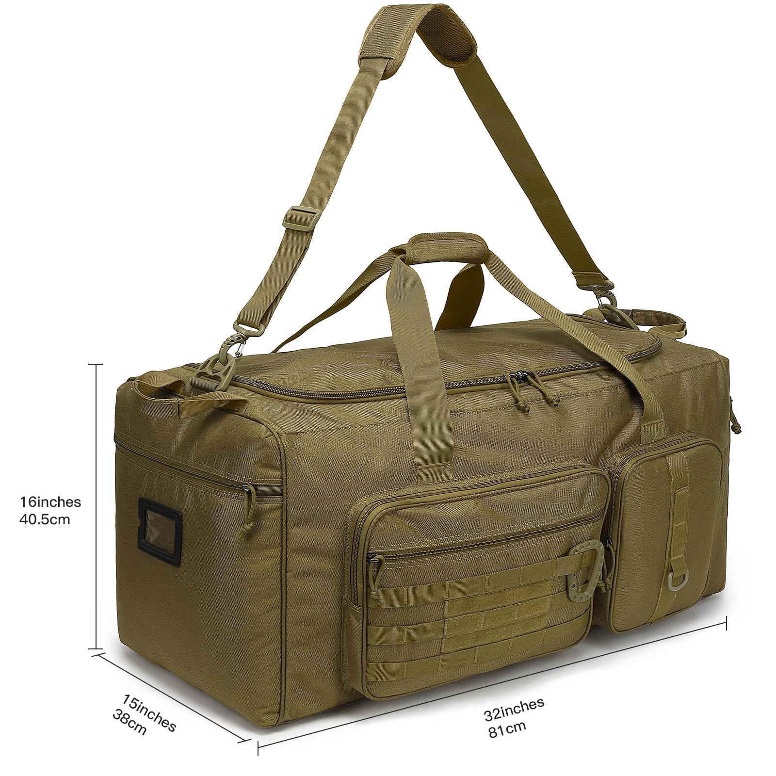 Torby podróżne 120 l dla mężczyzn, wytrzymała torba kempingowa, 80 cm, bardzo duża torba sportowa XL, Brązowy, xl travel duffle bag 120l