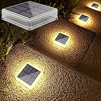Vista 12 de Lacasa Paquete de 4 Luces Solares para Terraza Exterior Impermeables LED, Luces de Escalón de Jardín con Energía Solar para Entrada y Muelle Marino
