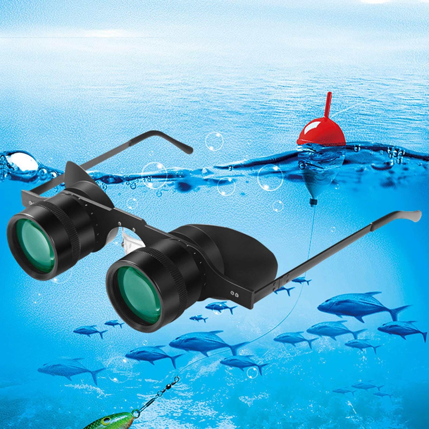 Binocoli occhiali portatili per binocoli liberi Telescopi 10x zoom bicchieri per pesca all'aperto, occhiali binoculari