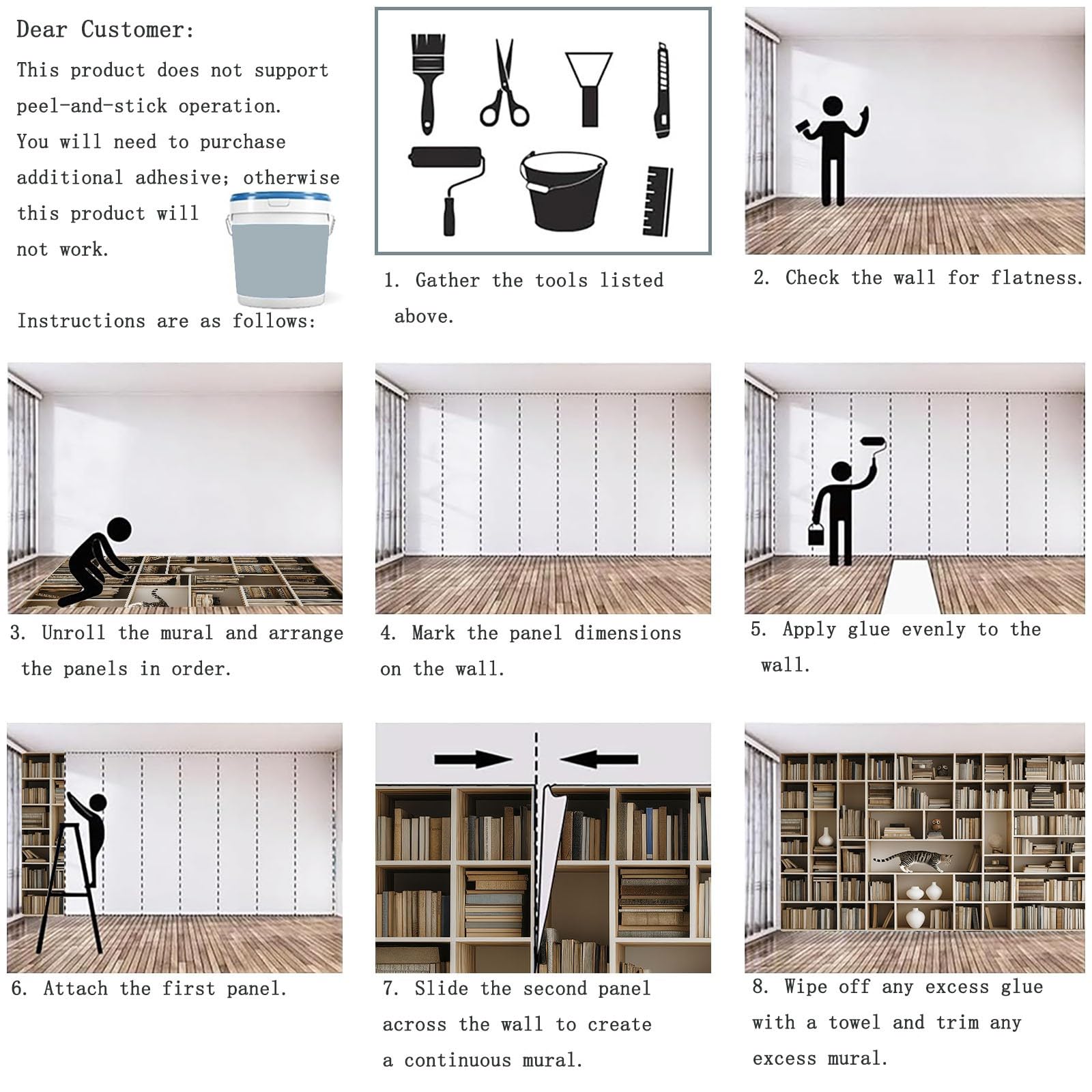 Vlies Fototapete Bücherregal Bücher Tiere Katzen Wohnzimmer Schlafzimmer, Moderner Minimalismus Wandbilder Wand Dekoration Geruchsneutral Vliestapete Wandtapete Poster Für Kindertapete, 350 x 256 cm
