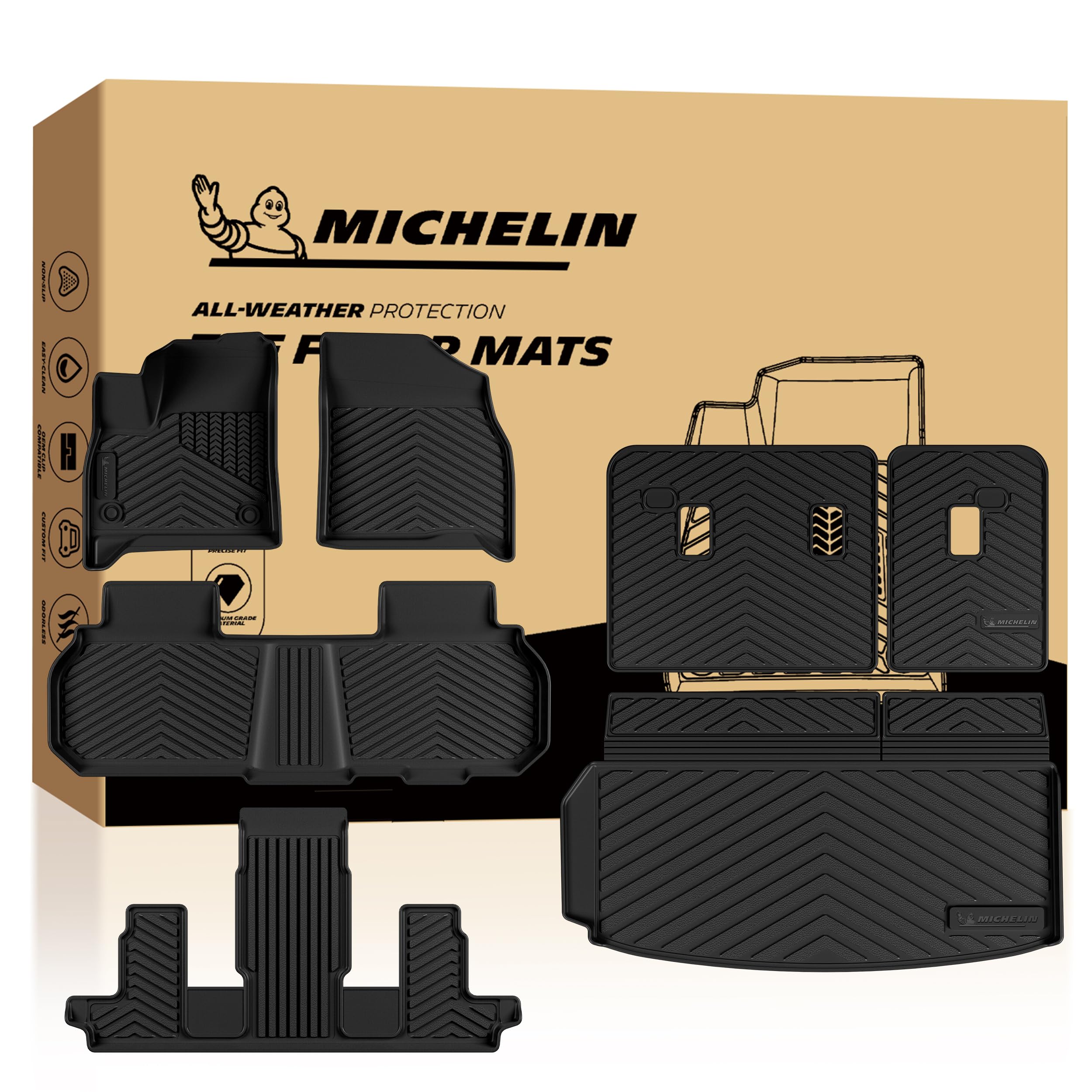 Michelin Vehicle Mats for 2024-2026 Chevy Traverse 7 Piece