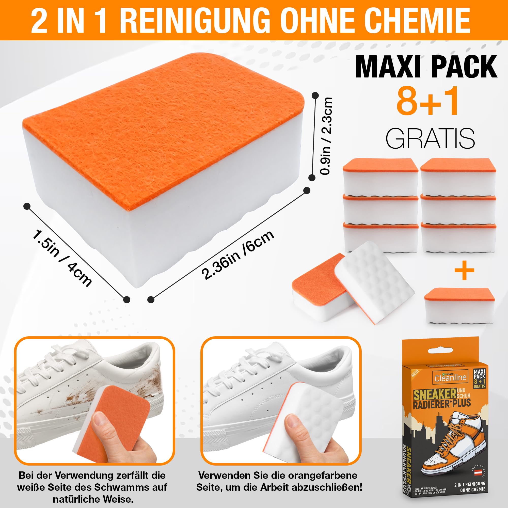 Reinigingsspons voor haardglas 2 st