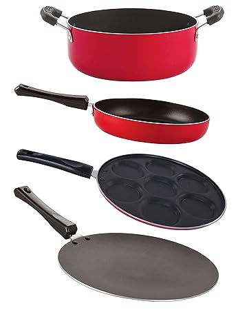 Nirlon Nonstick Aluminium Cooking Pan and Pot Utensils Combo Kitchen Sets (CT11_FP11_UP7_CS24)