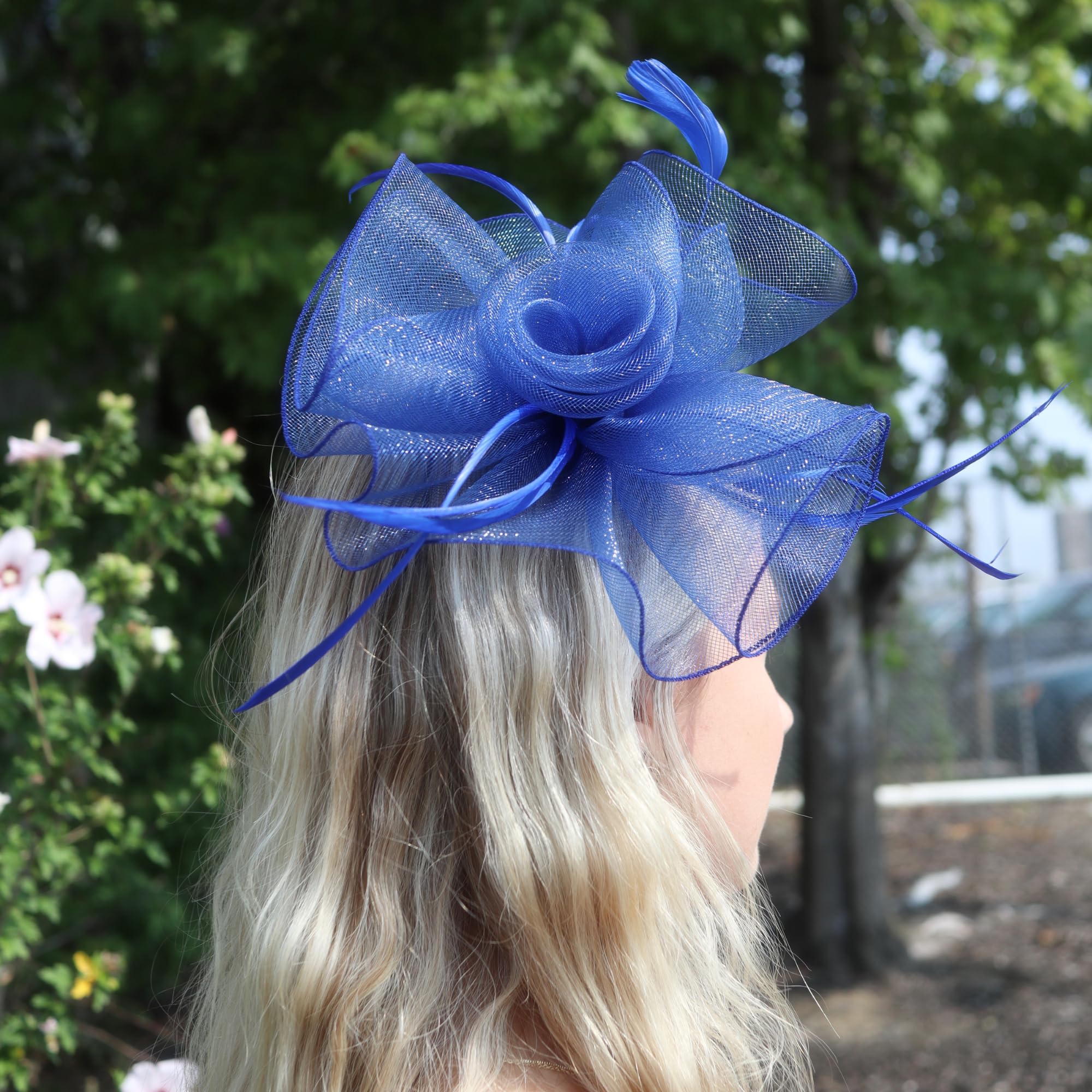bluee feathers 〈No.69〉高品質チャロアイト 10mm Amazon.com: Needzo Colored Fascinator, Derby, Church and Tea Party