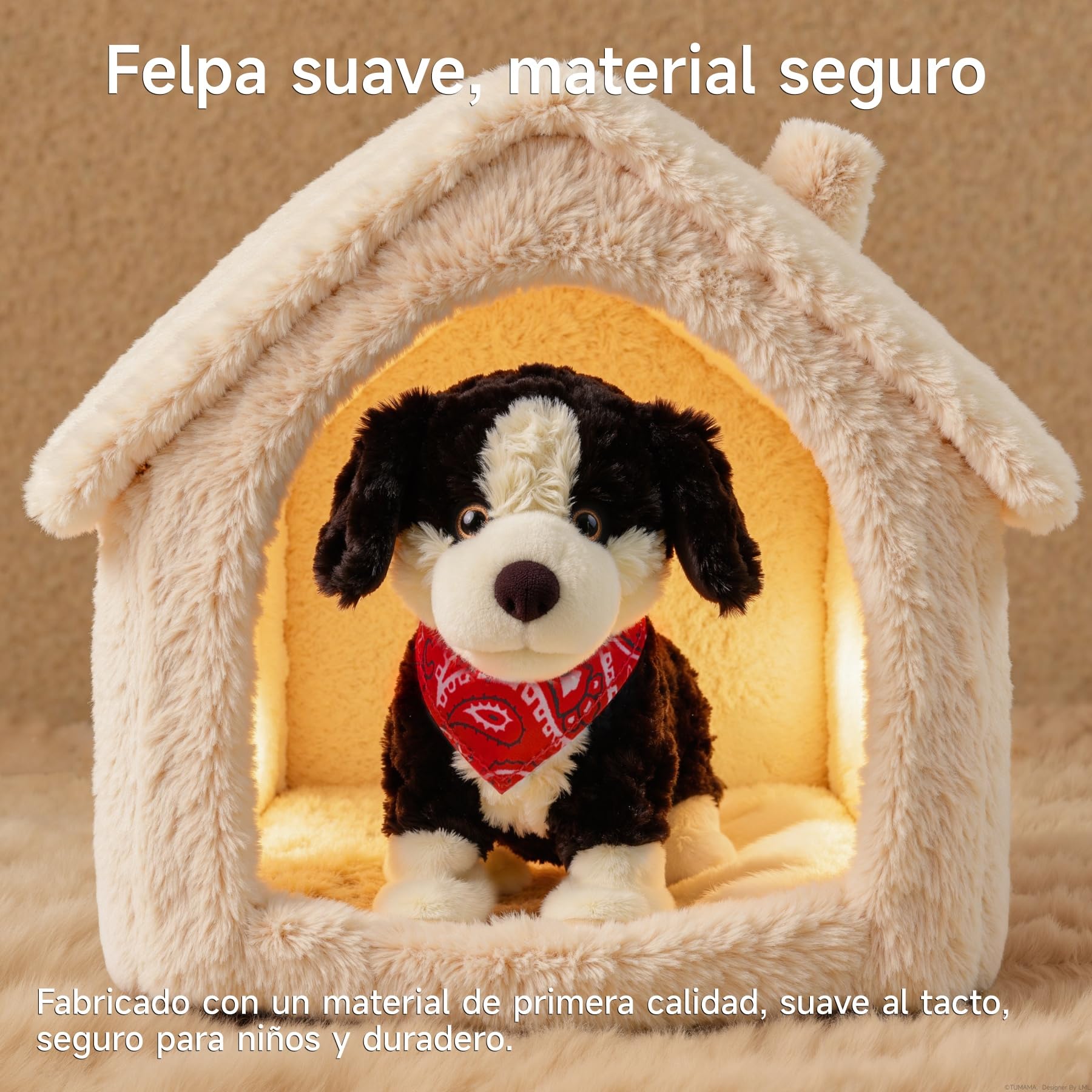 Perro Juguete con Control Vocal para Niños, Anda y Ladra, Habla, Mueve la Cola, Perro Interactivo Electrónico, Cachorro de Peluche de Animales, Regalo 3+ Años