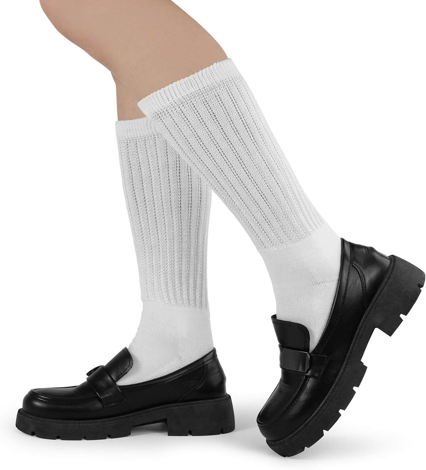 BomKinta Crew Slouch Socks Women - Retro Scrunch Short Sock - Soft Solid Ankle Socks - Gifts for Womens Size 5-11 - Image 6